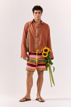 Rust Gauze Holiday Shirt (Pre-Order)
