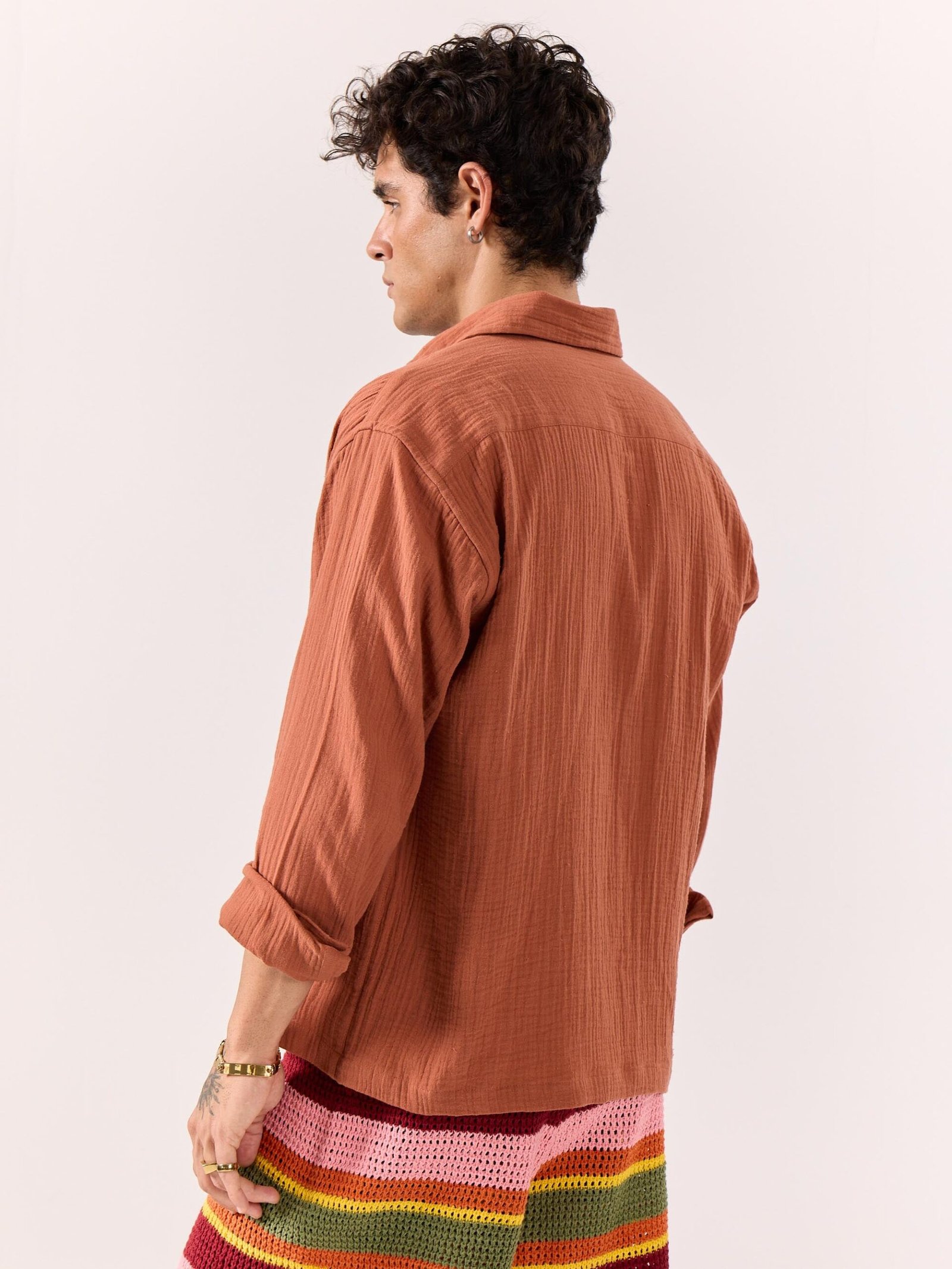 Rust Gauze Holiday Shirt (Pre-Order) - Image 7