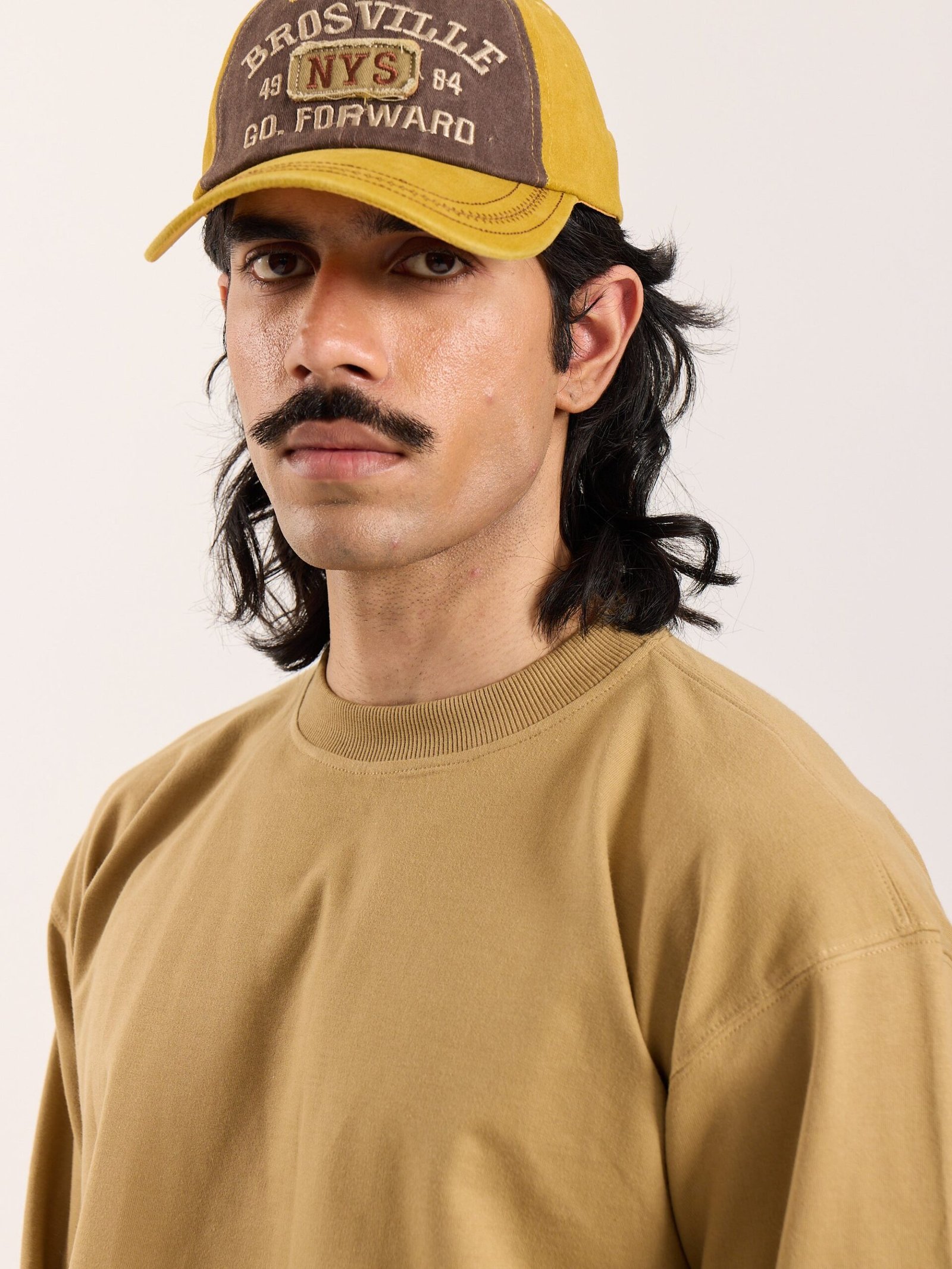 Khaki Loose Fit Cropped T-Shirt - Image 5