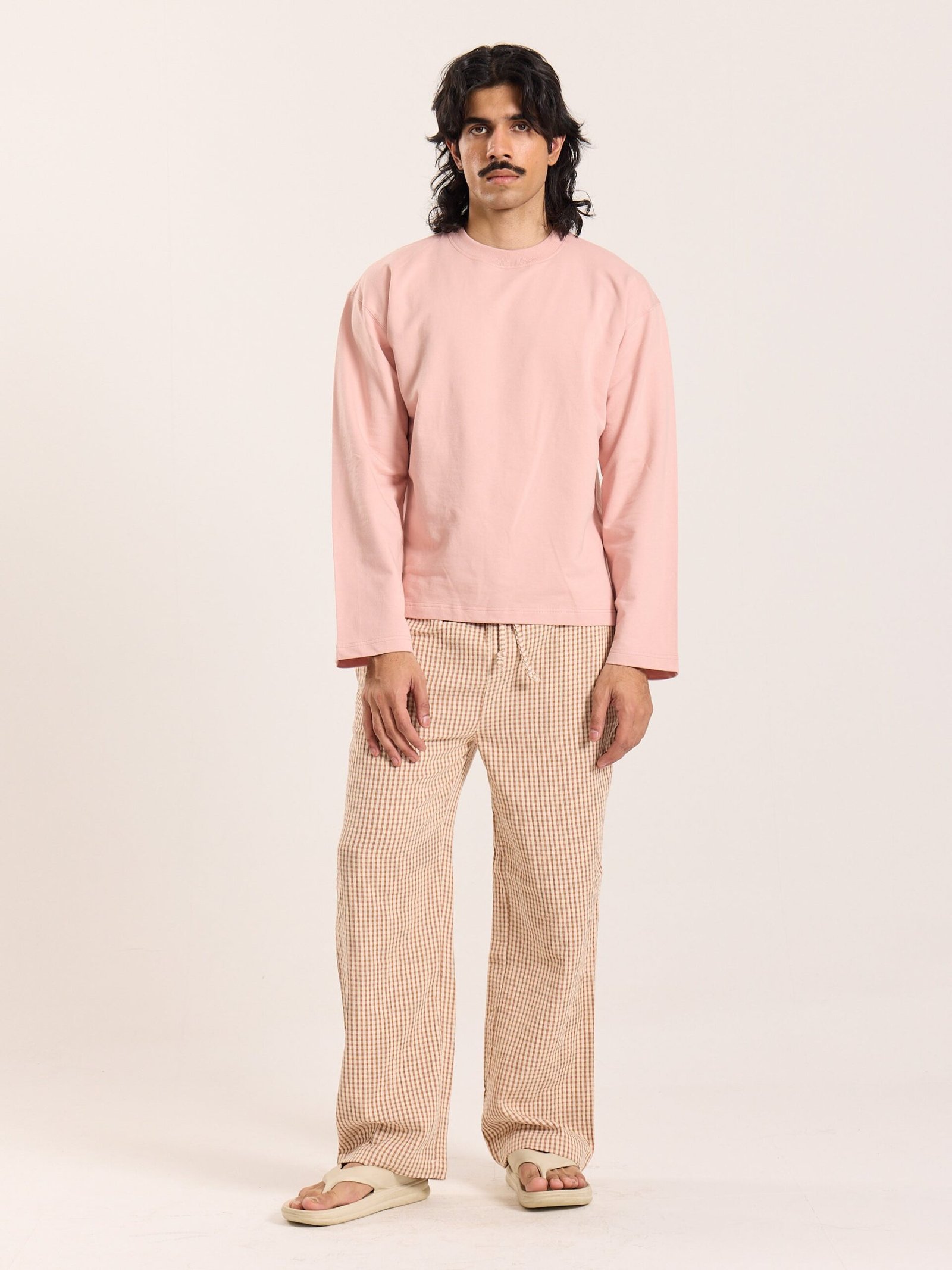 Dusty Pink Loose Fit Cropped T-Shirt