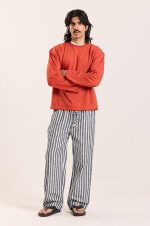 Rust Orange Loose Fit Cropped T-Shirt