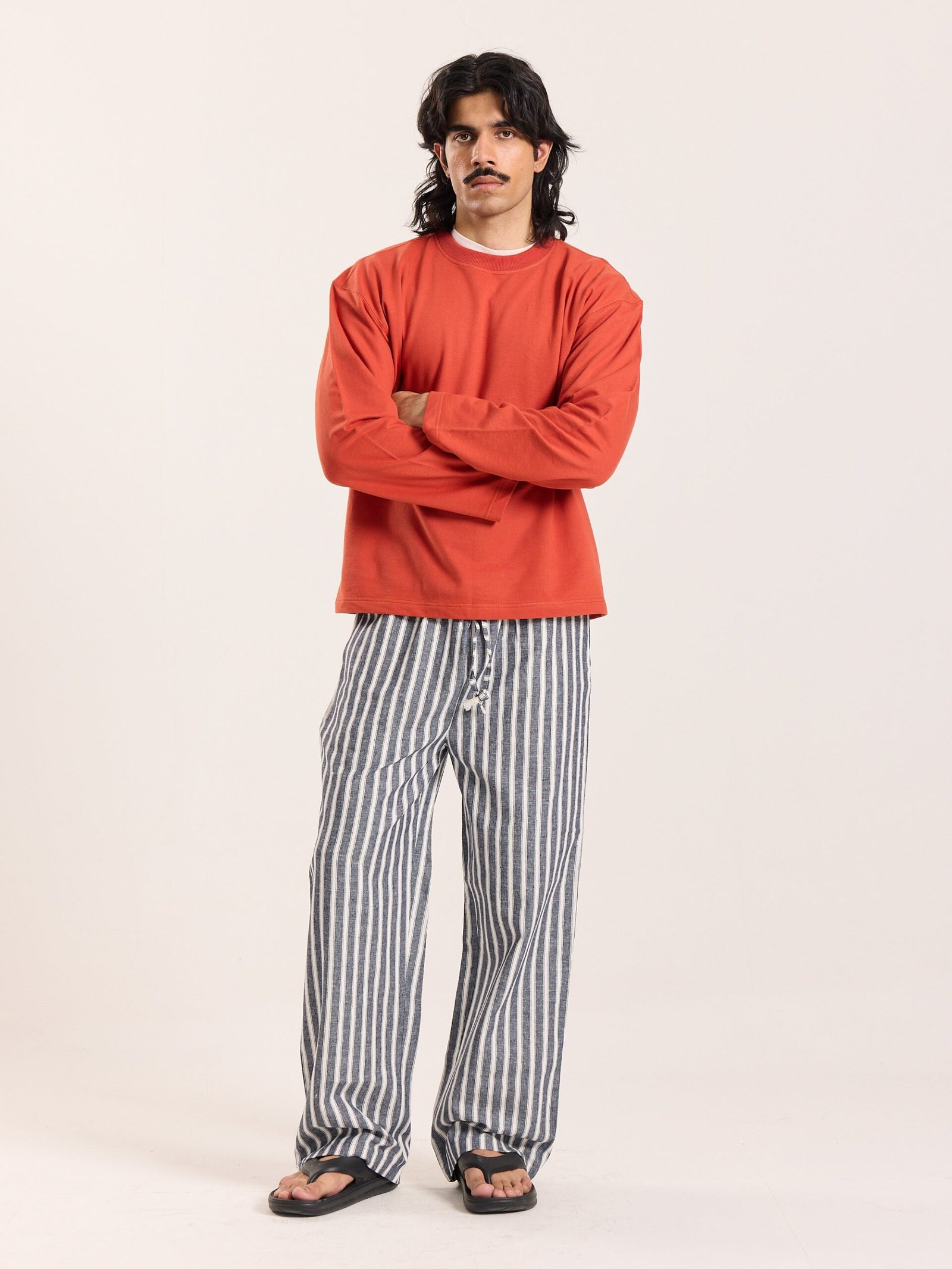 Rust Orange Loose Fit Cropped T-Shirt